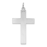 14K White Gold Laser Designed Cross Pendant view 4