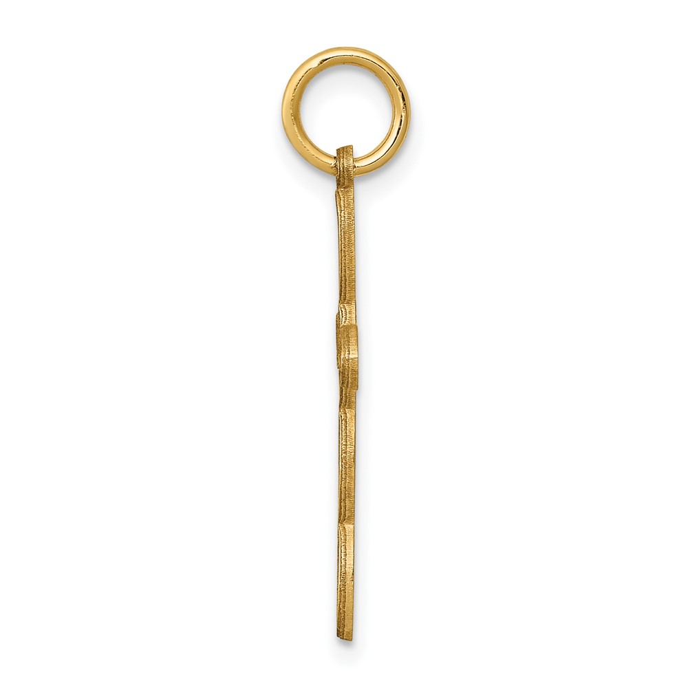 14K Loop w/Center Heart Cross Pendant (XR953)