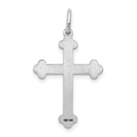 14K White Gold Laser Designed Cross Pendant view 4