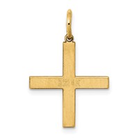 14K Yellow Gold Laser Designed Greek Cross Charm view 4