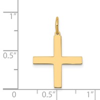 14K Yellow Gold Laser Designed Greek Cross Charm view 3