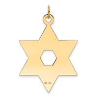 14K Laser Designed Star of David Pendant view 4