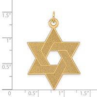 14K Laser Designed Star of David Pendant view 3