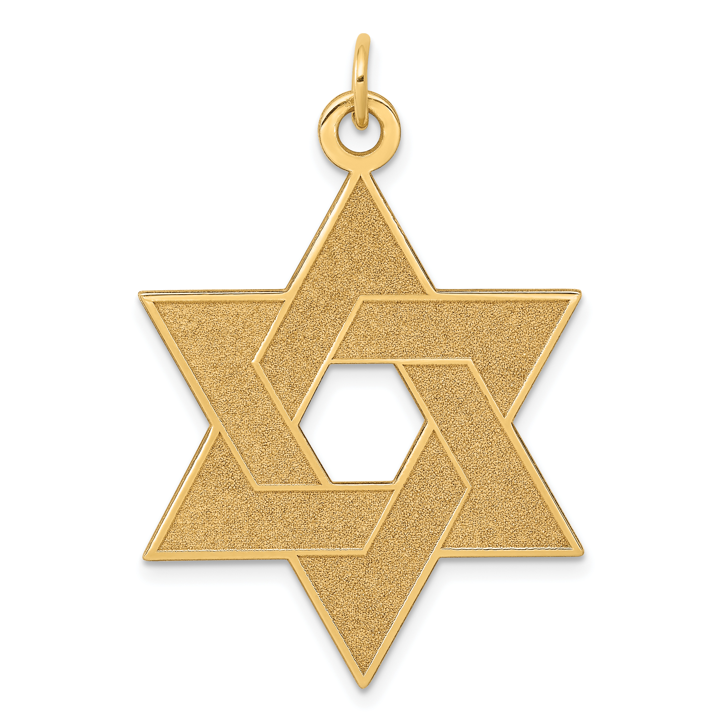 14K Laser Designed Star of David Pendant (XR987)