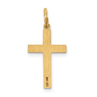 14K Yellow Gold Laser Designed Cross Charm view 4