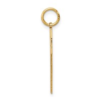 14K Yellow Gold Laser Designed Cross Pendant view 2