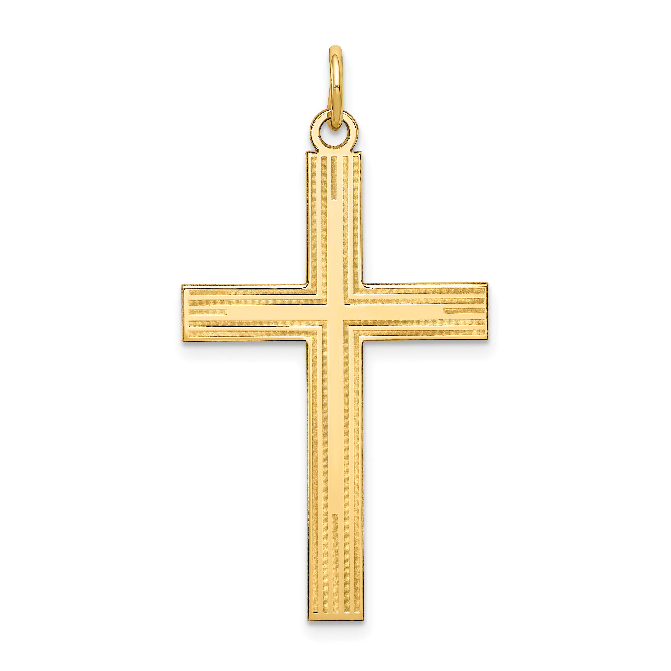 14K Laser Designed Cross Pendant (XR995)