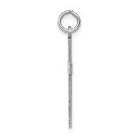 14K White Gold Laser Designed Cross Pendant view 2