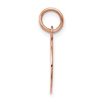14K Rose Gold Plain.011 Gauge Round Engraveable 12mm Disc Charm view 2