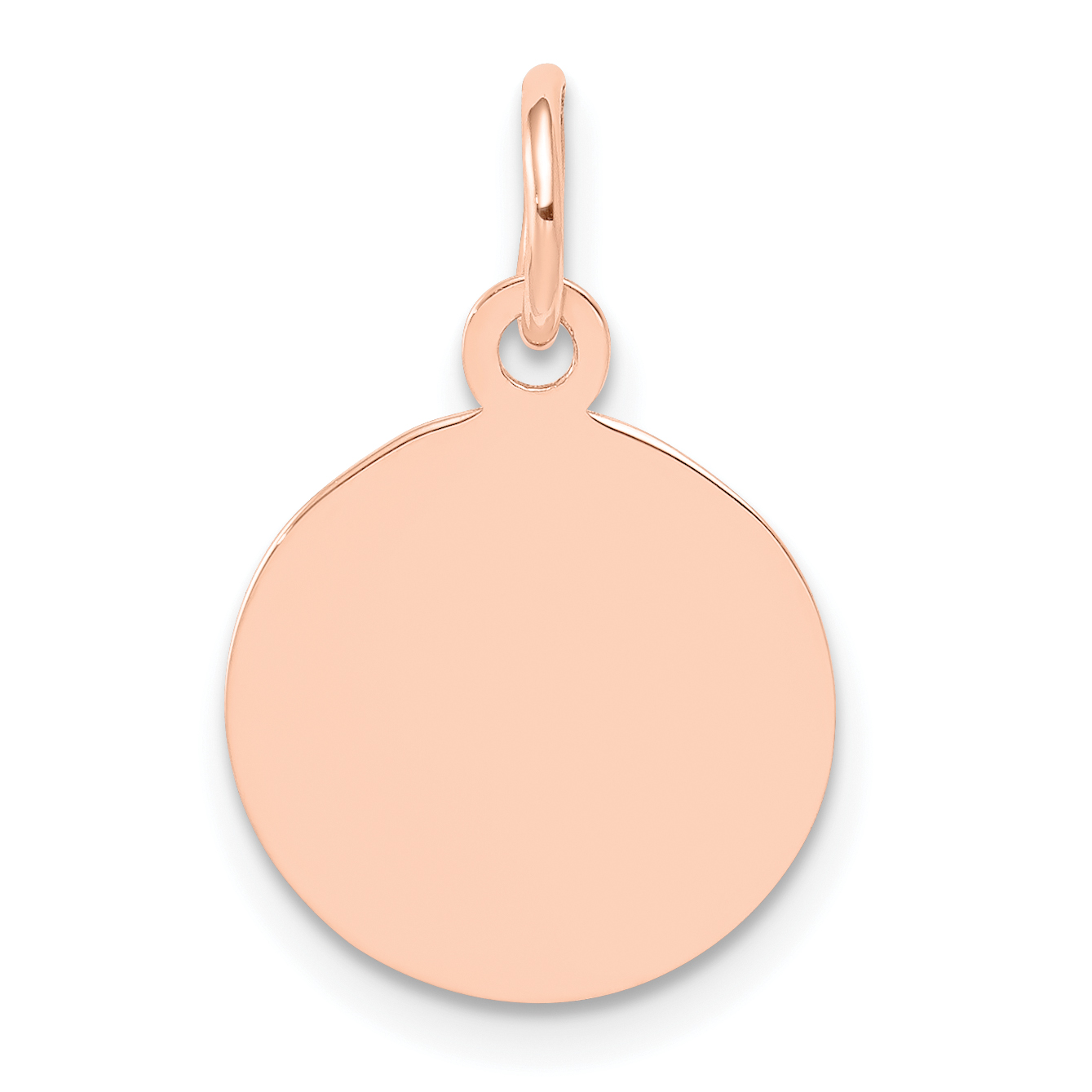 14k Rose Gold Plain .009 Gauge Circular Engraveable Disc Charm (XRM135/09)