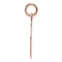 14K Rose Gold Plain.018 Gauge Round Engravable 18mm Disc Charm view 2