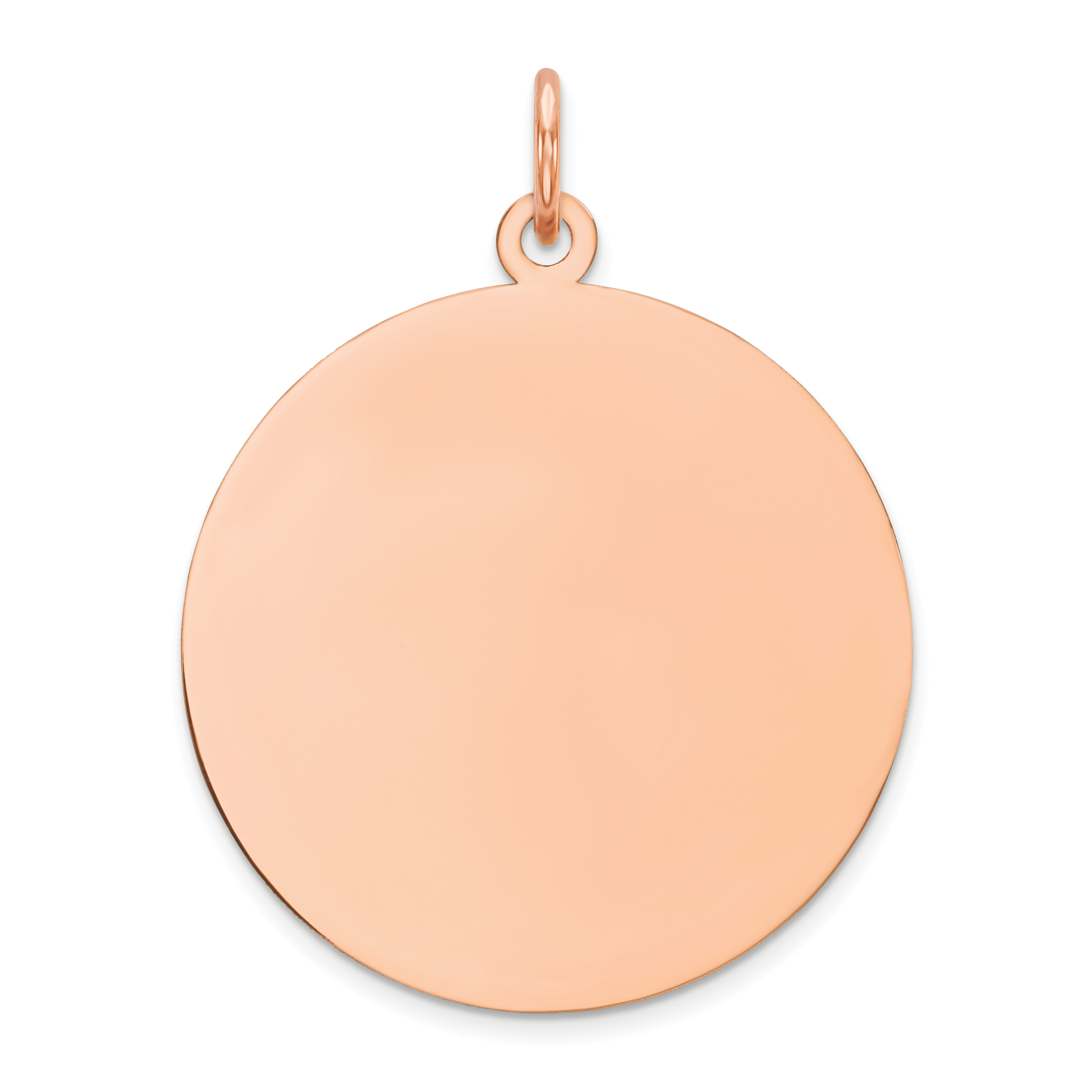 14k Rose Gold Plain .011 Gauge Circular Engravable Disc Charm (XRM138/11)