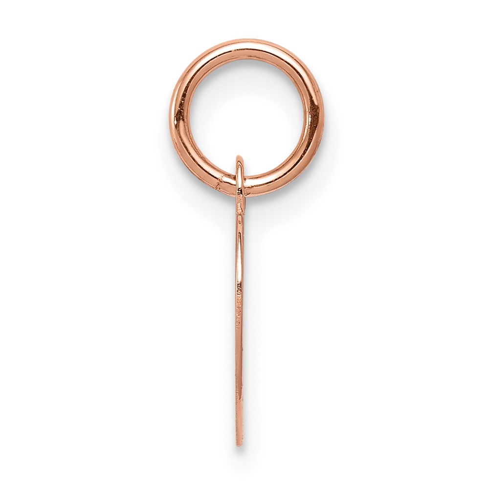14k Rose Gold Plain .013 Gauge Engraveable Heart Disc Charm (XRM193/13)