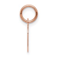 14K Rose Gold Plain.011 Gauge Engraveable Heart 11x 9mm Disc Charm view 2