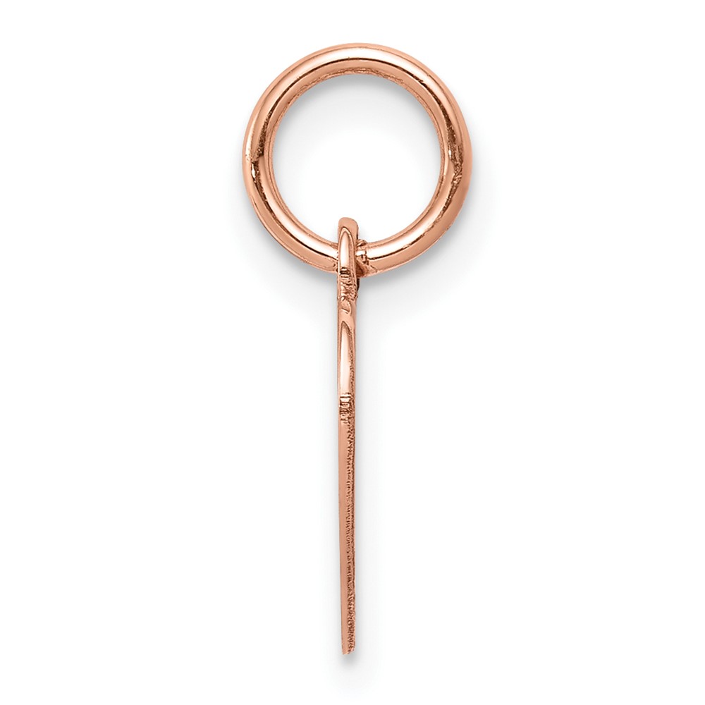 14k Rose Gold Plain .011 Gauge Engraveable Heart Disc Charm (XRM194/11)