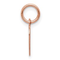 14K Rose Gold Plain .013 Gauge Engraveable Heart 12x10mm Disc Charm view 2