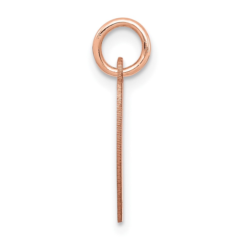 14k Rose Gold Plain .011 Gauge Engraveable Heart Disc Charm (XRM195/11)