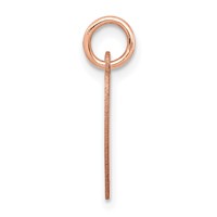 14K Rose Gold Plain.018 Gauge Engraveable Heart 15x 14mm Disc Charm view 2