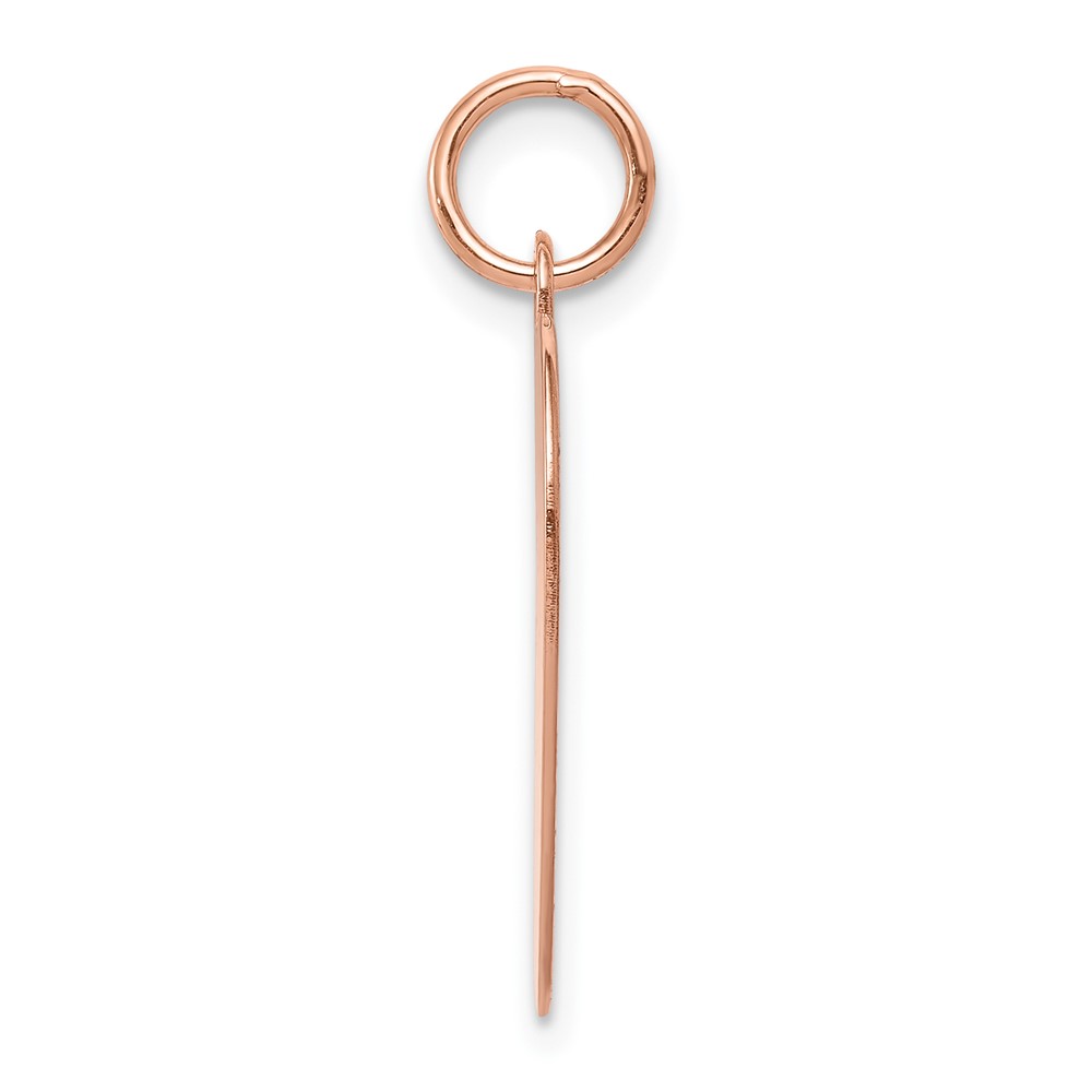 14k Rose Gold Plain .013 Gauge Engraveable Heart Disc Charm (XRM196/13)