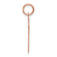 14K Rose Gold Plain.027 Gauge Engraveable Heart 21x 20mm Disc Charm view 2