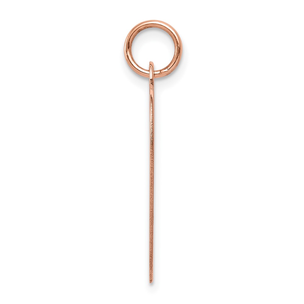 14k Rose Gold Plain .013 Gauge Engraveable Heart Disc Charm (XRM197/13)