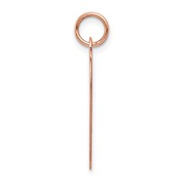 14K Rose Gold Plain.018 Gauge Engraveable Heart 24x 21mm Disc Charm view 2