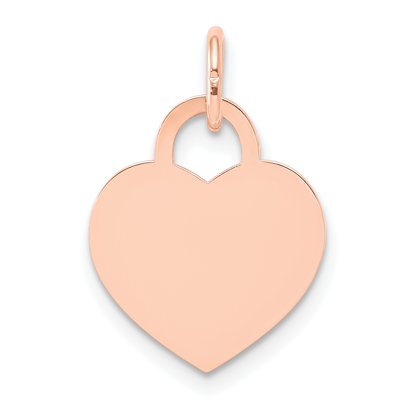 14k Rose Gold Medium Engraveable Heart Charm (XRM522/13)
