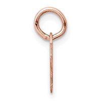 14K Rose Gold Plain.018 Gauge Engravable Heart 10mm Disc Charm view 2
