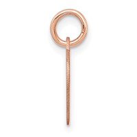 14K Rose Gold Plain.018 Gauge Engravable Heart 14x 12mm Disc Charm view 2