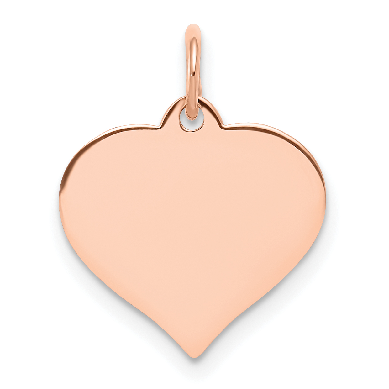14k Rose Gold Heart Disc Charm (XRM527/11)