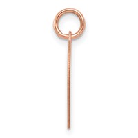 14K Rose Gold Plain.027 Gauge Engravable Heart 16x 17mm Disc Charm view 2