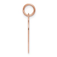 14K Rose Gold Plain.018 Gauge Engravable Heart 19x 18mm Disc Charm view 2
