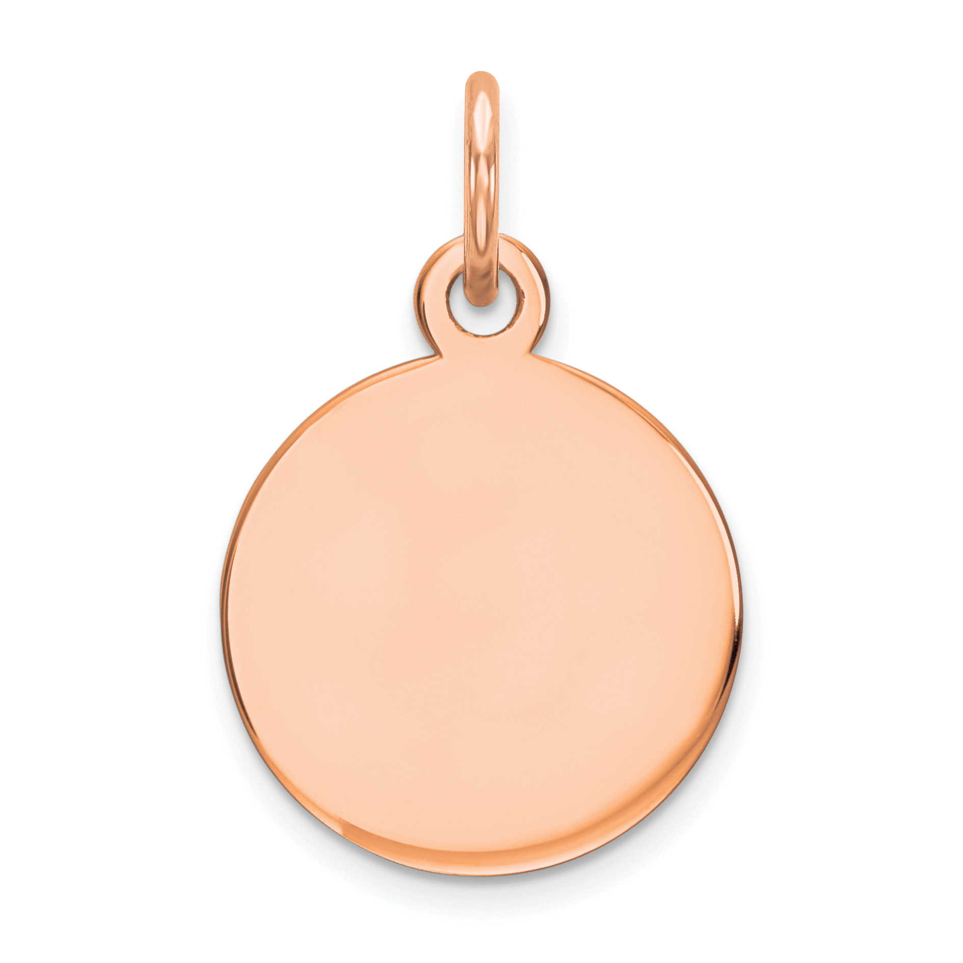 14K Rose Gold Round Disc Charm (XRM537/35)
