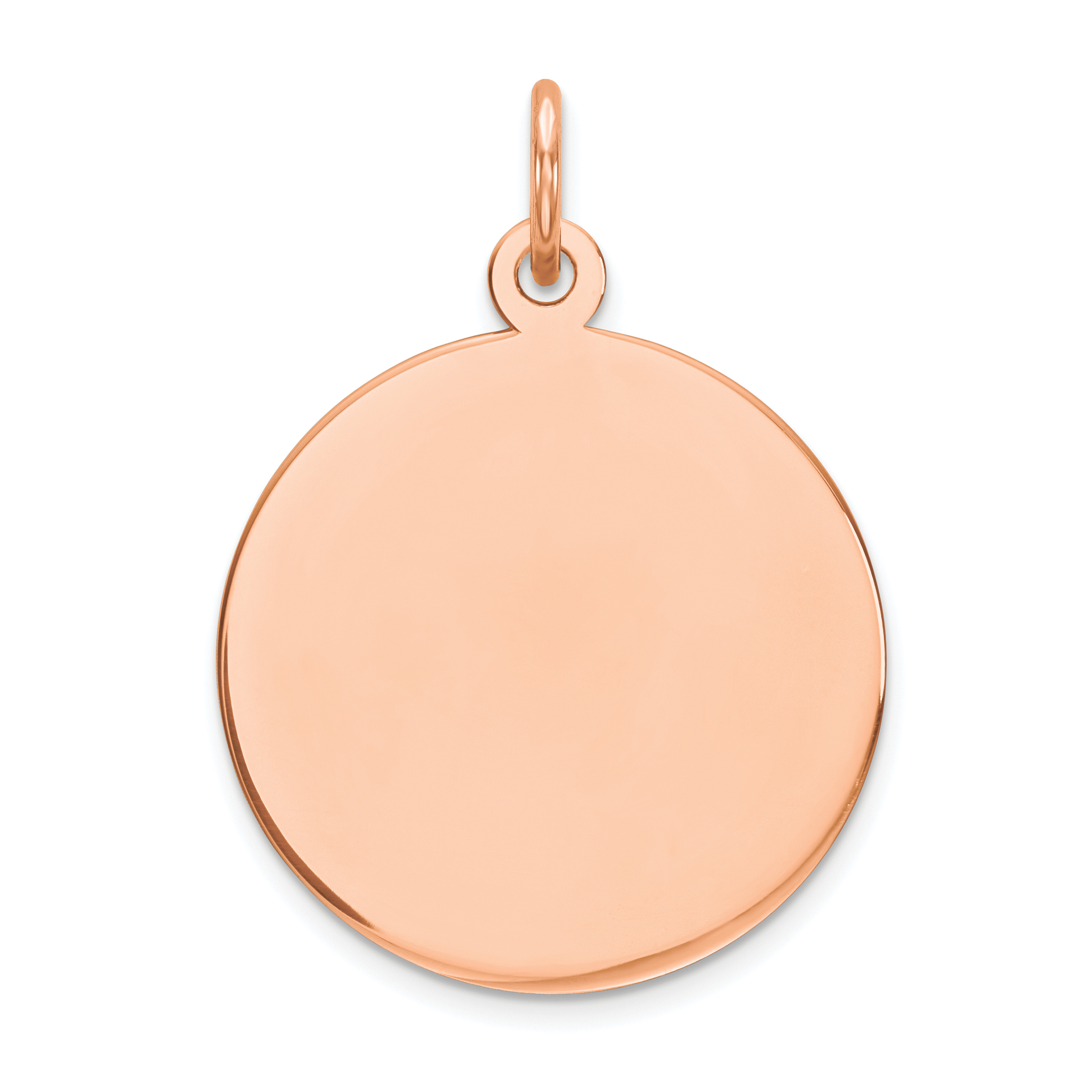 14K Rose Gold Round Disc Charm (XRM538/35)