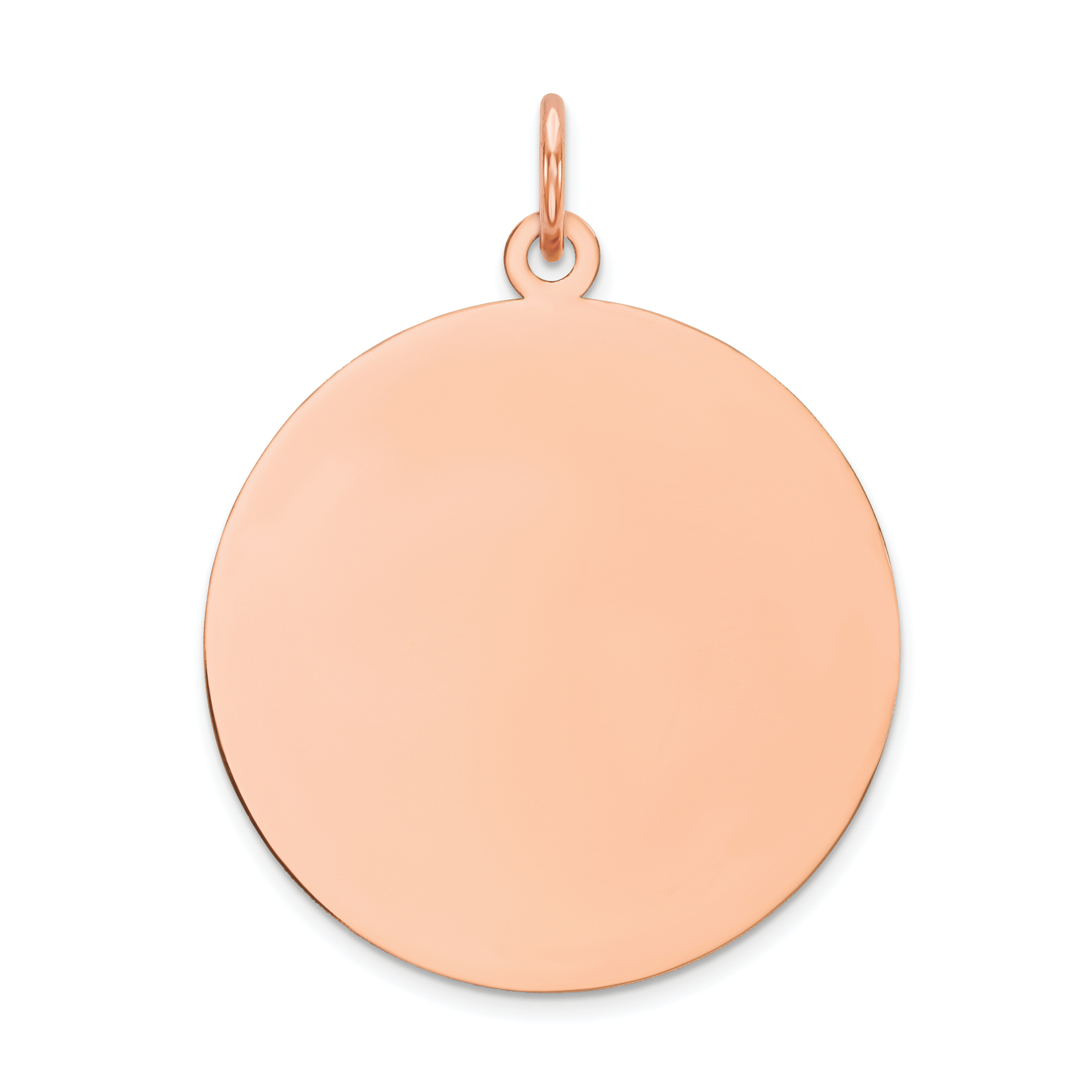 14K Rose Gold Round Disc Charm (XRM539/11)