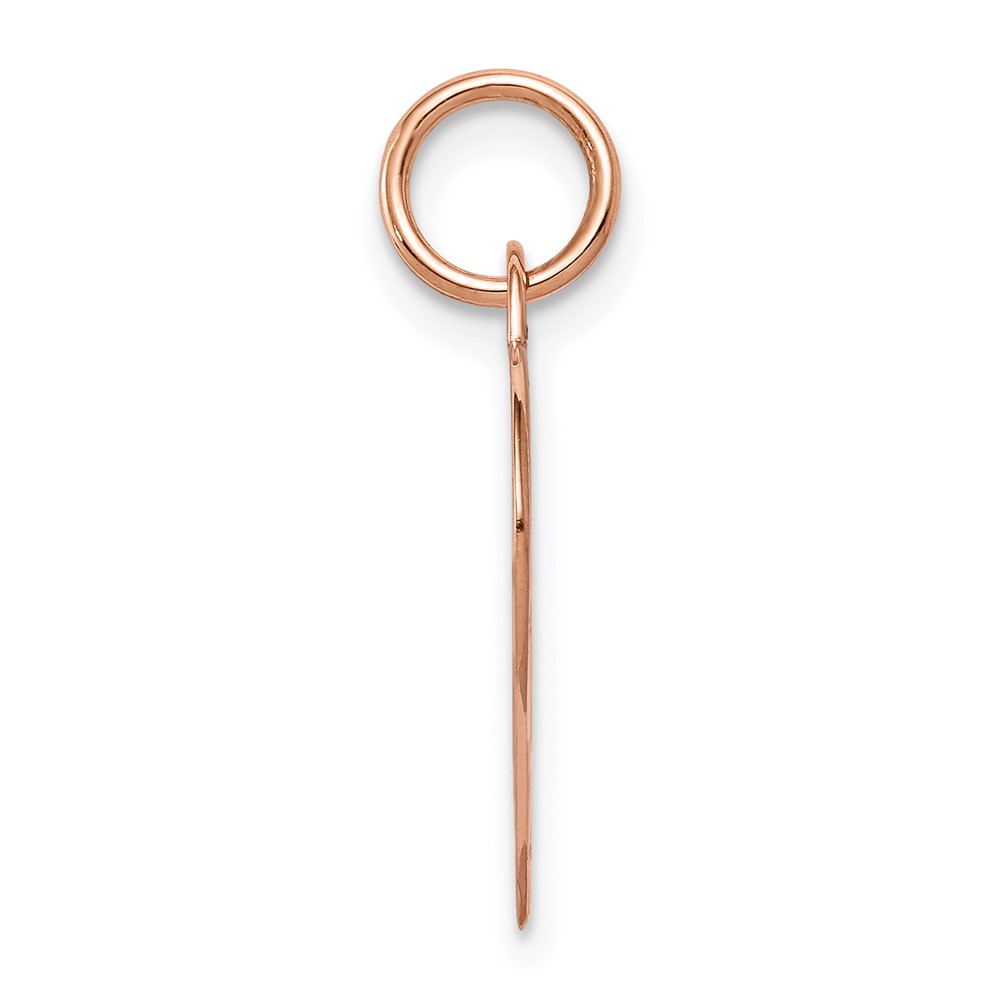 14k Rose Gold Plain .018 Gauge Engraveable Heart Disc Charm (XRM568/18)