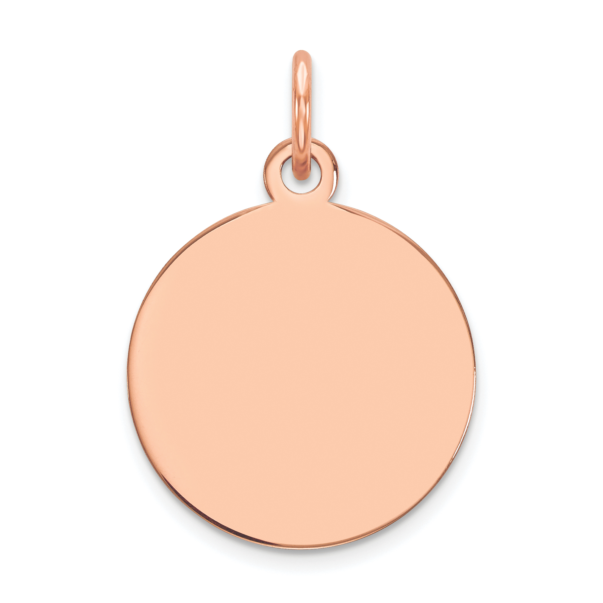 14k Rose Gold Plain .009 Gauge Circular Engravable Disc Charm (XRM605/09)