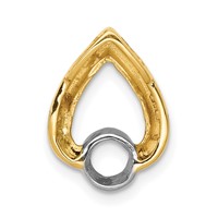 14K Holds 4mm Stone Teardrop Chain Slide Mounting view 4