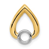 14K Holds 4mm Stone Teardrop Chain Slide Mounting view 5