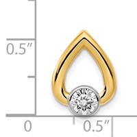 14K Holds 4mm Stone Teardrop Chain Slide Mounting view 3