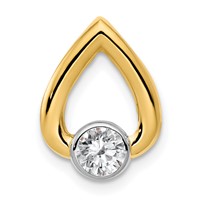 14K Holds 4mm Stone Teardrop Chain Slide Mounting view 1