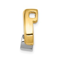 14K Yellow Gold Holds 4.4mm Stone Teardrop Chain Slide Mounting view 2