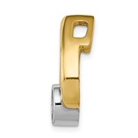 14K Yellow Gold Holds 5mm Stone Teardrop Chain Slide Mounting view 2