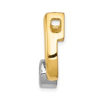 14K Yellow Gold Holds 5.8mm Stone Teardrop Chain Slide Mounting view 2