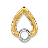14K Yellow Gold Holds 5.8mm Stone Teardrop Chain Slide Mounting view 4