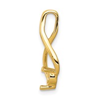 14K Yellow Gold Holds 4mm Stone Fancy Slide Mounting Fits Up to 2mm Regular 5mm Fancy Or Reversible Omega view 2