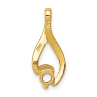 14K Yellow Gold Holds 4mm Stone Fancy Slide Mounting Fits Up to 2mm Regular 5mm Fancy Or Reversible Omega view 4