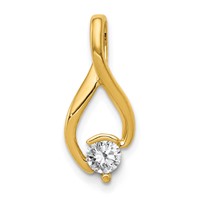 14K Yellow Gold Holds 4mm Stone Fancy Slide Mounting Fits Up to 2mm Regular 5mm Fancy Or Reversible Omega view 5