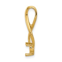 14K Yellow Gold Holds 4.5mm Stone Fancy Slide Mounting Fits Up to 2mm Regular 6mm Fancy Or Reversible Omega view 2