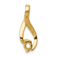 14K Yellow Gold Holds 4.5mm Stone Fancy Slide Mounting Fits Up to 2mm Regular 6mm Fancy Or Reversible Omega view 4